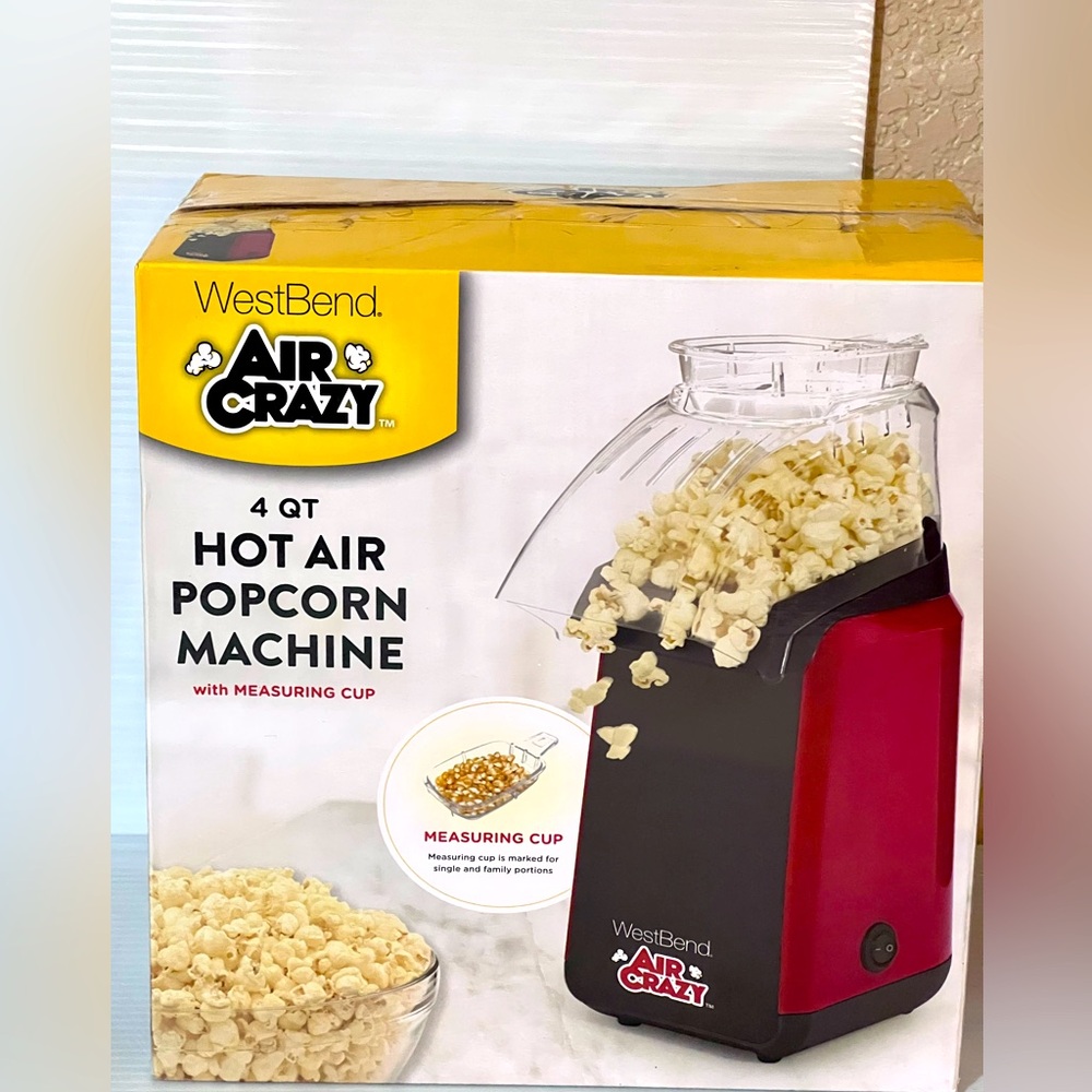 WestBend Air Crazy Hot Air Popcorn Machine Red New in Box